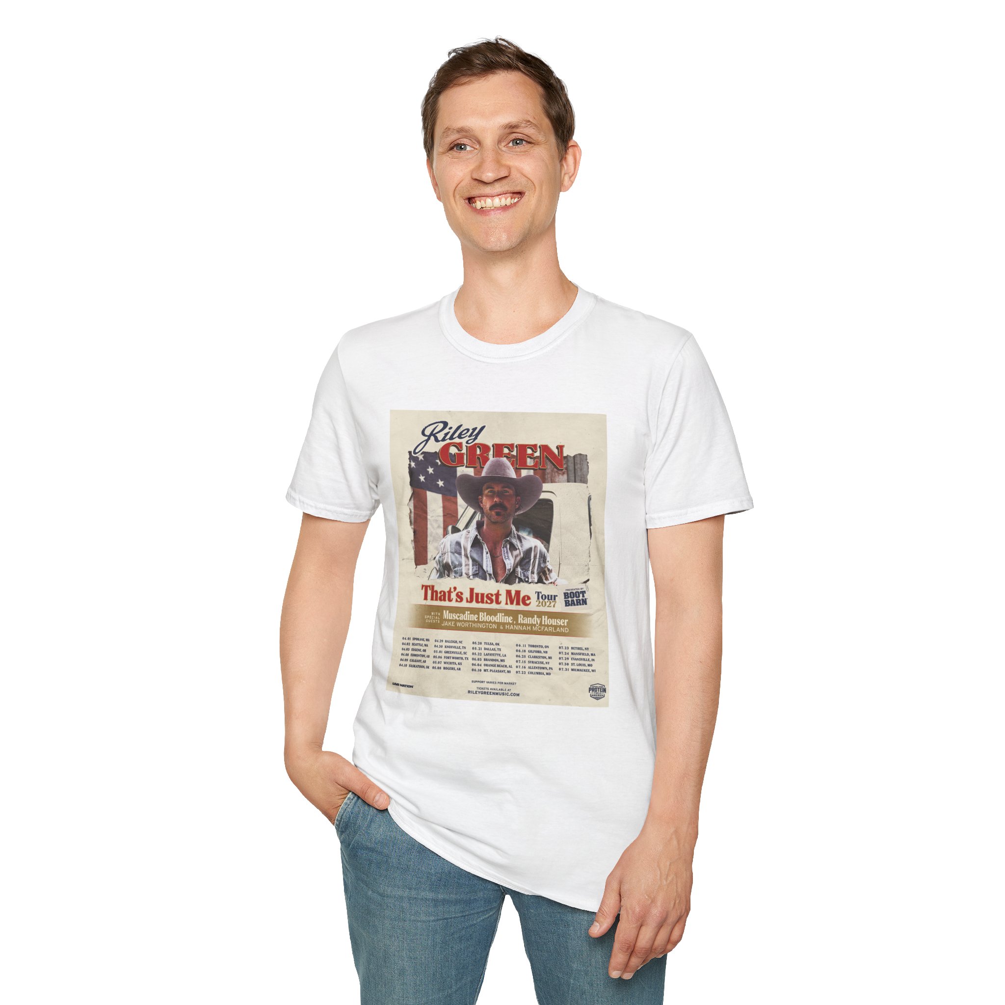 Riley Green That's Just Me Tour 2027 Shirt - Image 3