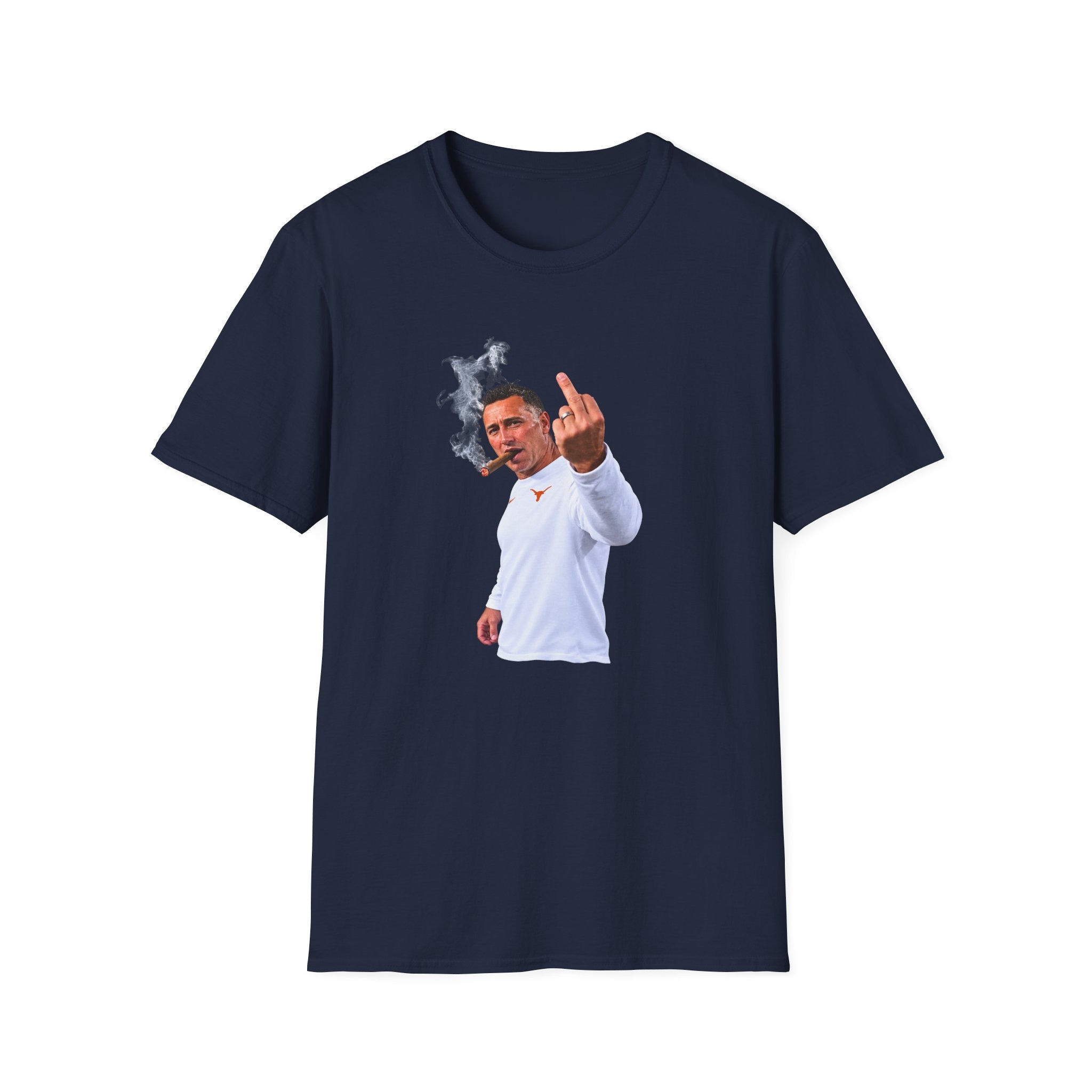 Steve Sarkisian Smoking Middle Finger Shirt - Image 2