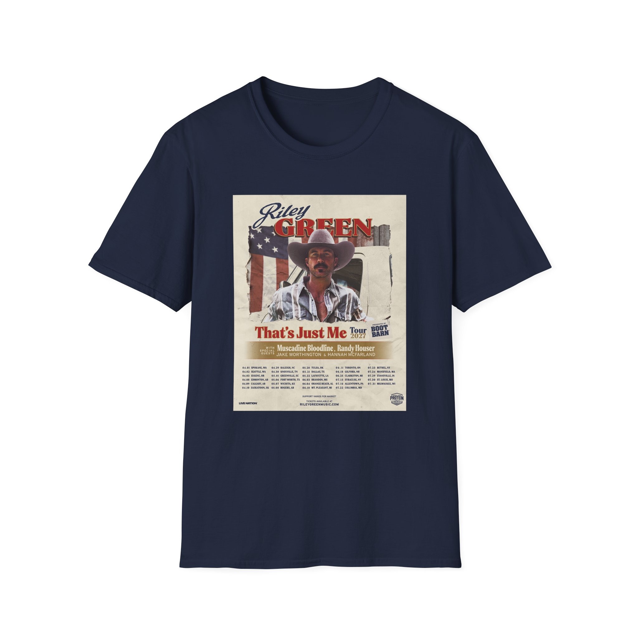 Riley Green That's Just Me Tour 2027 Shirt - Image 7
