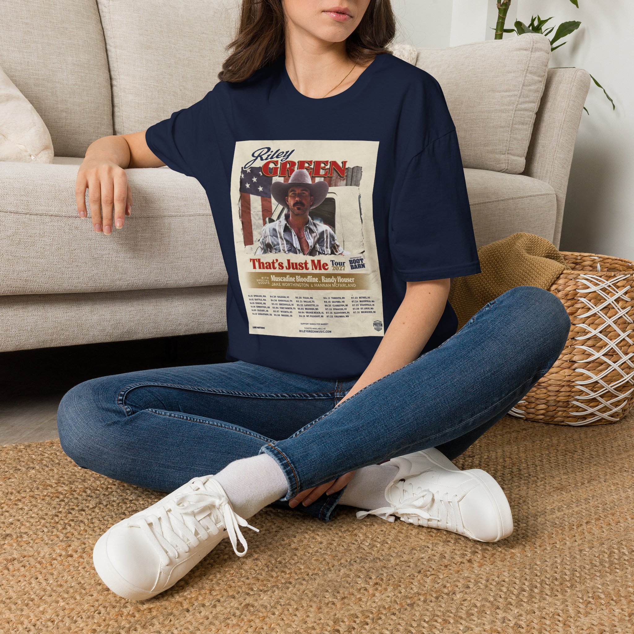 Riley Green That's Just Me Tour 2027 T Shirt - Image 8
