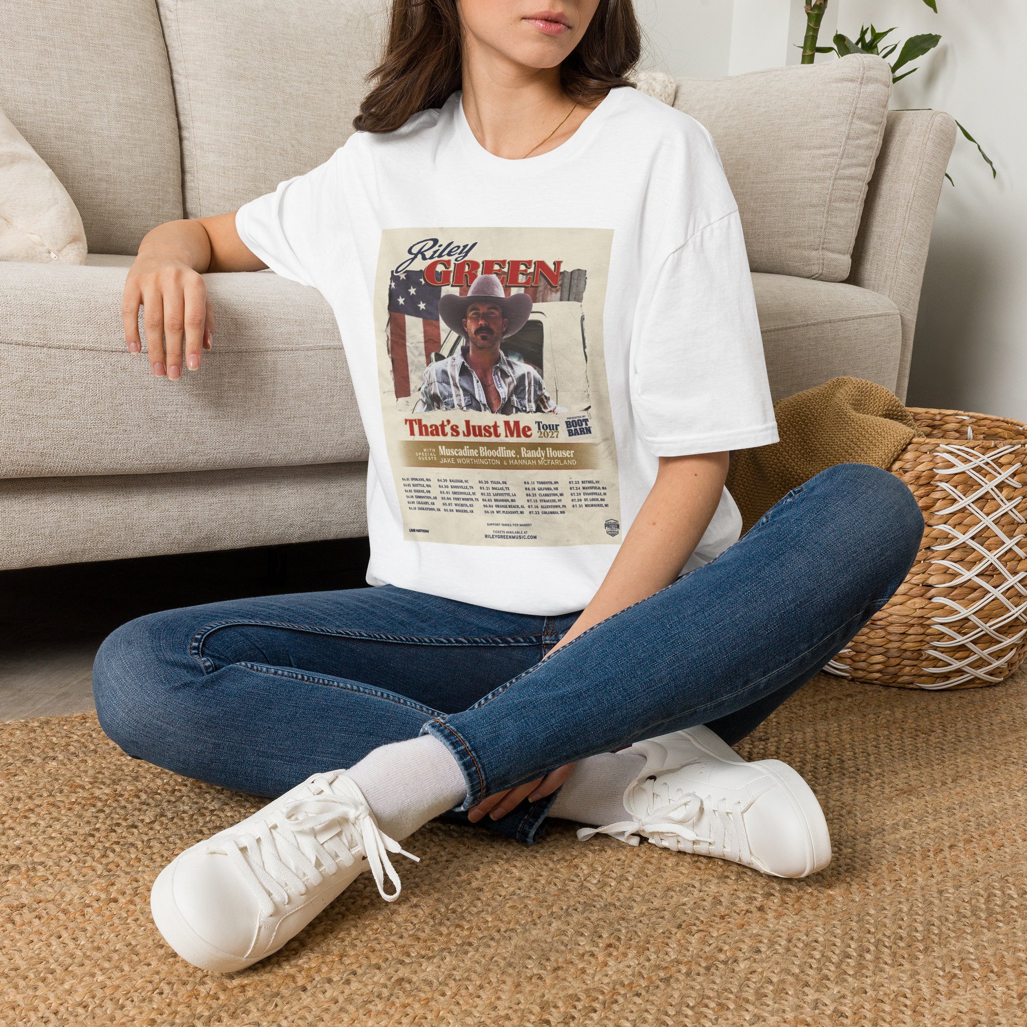 Riley Green That's Just Me Tour 2027 T Shirt - Image 2